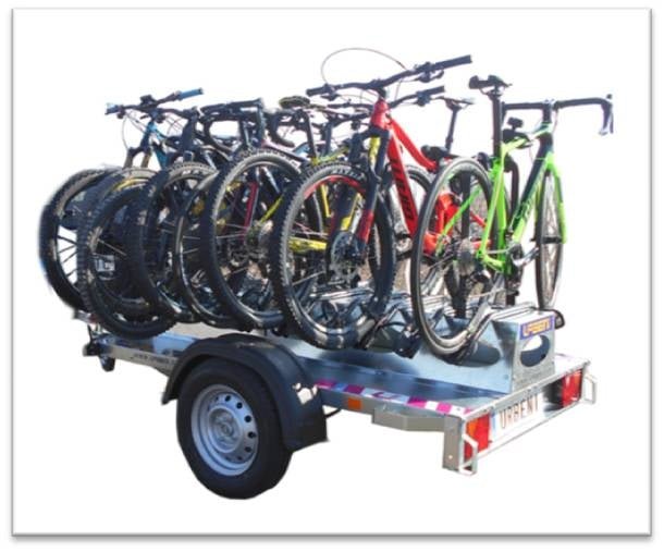 Remolque para bicicletas para 9 bicicletas | homologado EU
