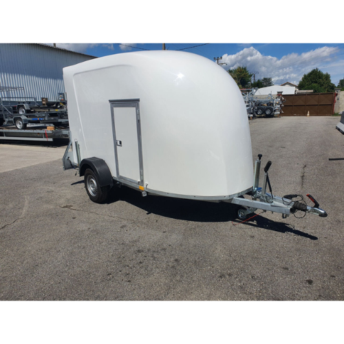 Remolque de caja Niewiadów F1334 Poliéster con superficie de carga y puerta lateral
